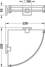 Γυάλινο ράφι γωνίας - Image 4